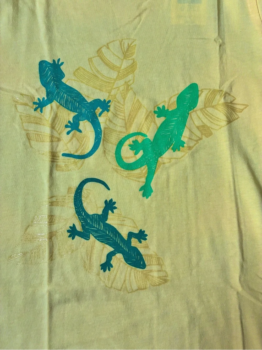 NWT J.Crew Factory Crewcuts Glow in the Sun Chameleon Tee (Yellow) Size M (8-9)
